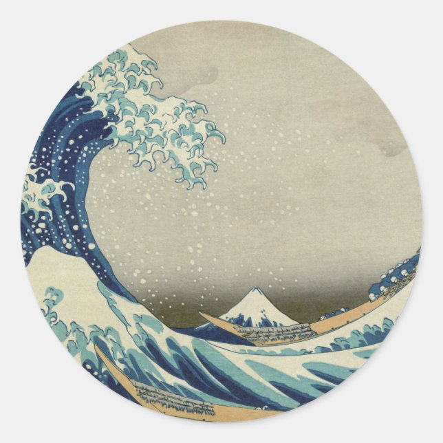Adesivo Onda Kanagawa por Katsushika Hokusai (Frente)