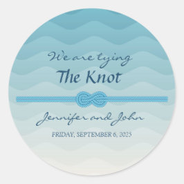 Adesivo Ondas azuis de Omã Modernas e Casamento de Nó