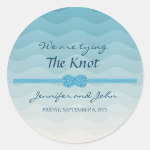 Adesivo Ondas azuis de Omã Modernas e Casamento de Nó