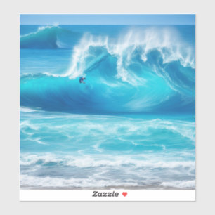 Adesivo Ondas Azuis do Oceano Bruto