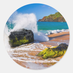 Adesivo Ondas batem na praia, Havaí