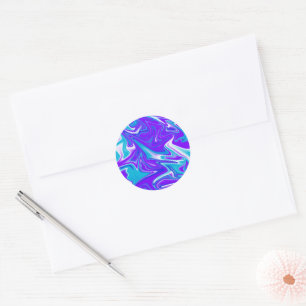 Adesivo Ondas Celestiais: O Mármore Azul Branco e Roxo