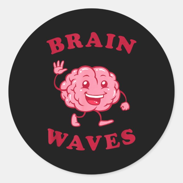 Adesivo Ondas cerebrais - biologia científica engraçada  (Frente)