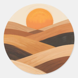 Adesivo Ondas de areia suave ao pôr do sol