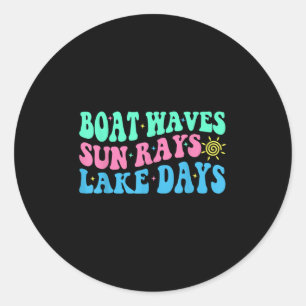 Adesivo Ondas de Barco Raios de Sol Dias de Lago Férias de
