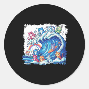 Adesivo Ondas De Gatos Azuis Para Kamala Cat Lovers Kamala