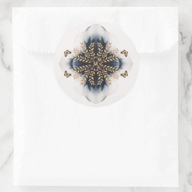 Adesivo Ondas De Inverno Com Casamento De Asas Ouros (Bolsa)