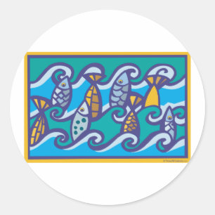 Adesivo Ondas de Peixe
