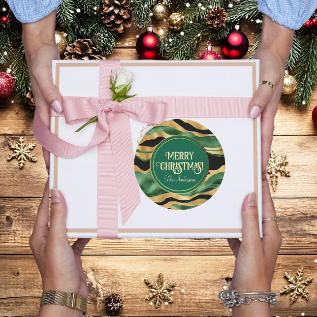 Adesivo Ondas Douradas brilhantes verdes a preto (Criador carregado)