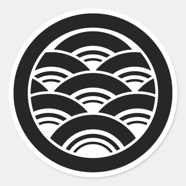 Adesivo Ondas sobrepostas em círculo (Frente)