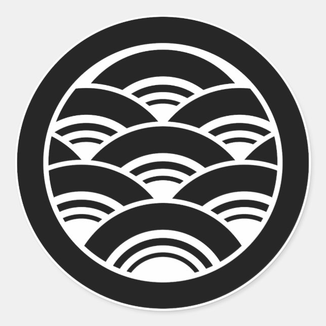 Adesivo Ondas sobrepostas em círculo (Frente)