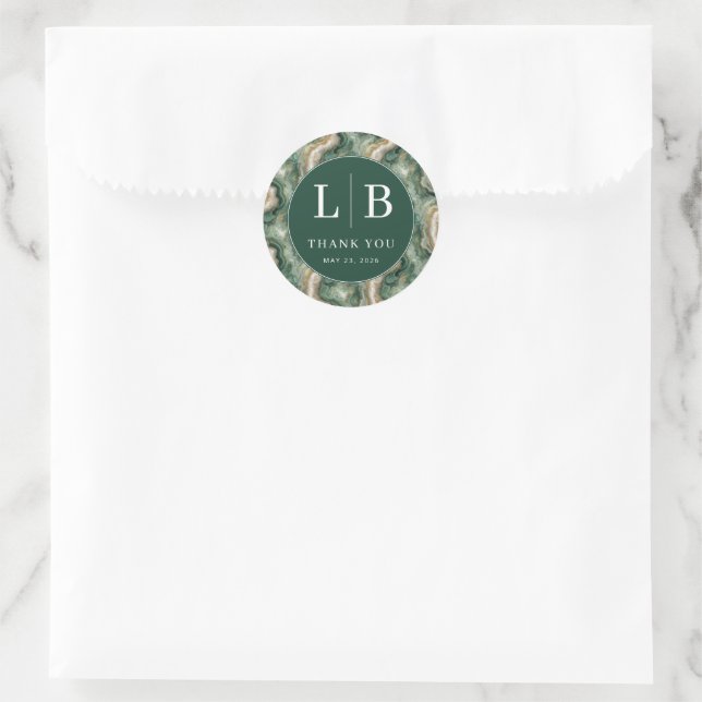 Adesivo Ondas Verde Elegantes Mármore (Bolsa)