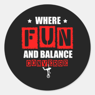 Adesivo Onde Divertimento E Equilíbrio Convertem Uniciclo