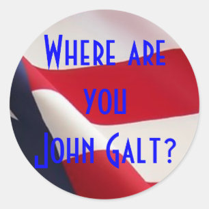 Adesivo Onde é você John Galt?