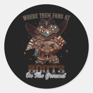 Adesivo Onde Eles Ventilam Em Boots Na Linha Da Cowgirl Do