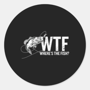 Adesivo Onde Está O Peixe Wtf Engraçado Pesca Anglas Fishe