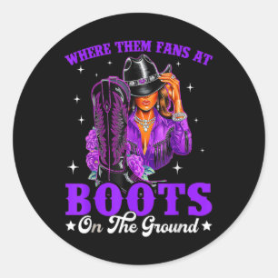 Adesivo Onde Estão Aqueles Fãs De Botas No Chão Cowgirl Em