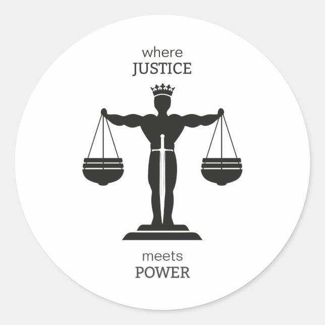Adesivo Onde Justiça Conhece Poder, Procurador, Advogado,  (Frente)