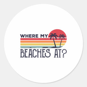 Adesivo Onde Minhas Praias Na Retro Vintage Beach Vacage S