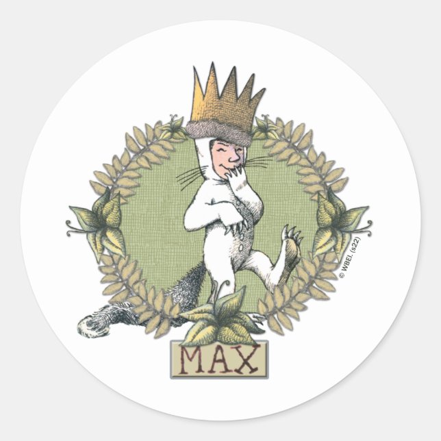 Adesivo Onde Vivem os Monstros | Crachá do Max (Frente)