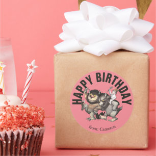 Adesivo Onde Vivem os Monstros   Feliz Aniversário