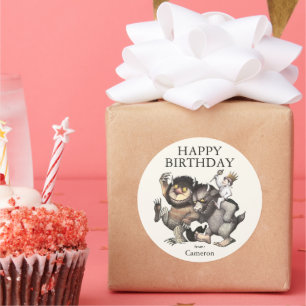 Adesivo Onde Vivem os Monstros Feliz Aniversário