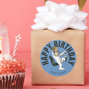 Adesivo Onde Vivem os Monstros Feliz Aniversário