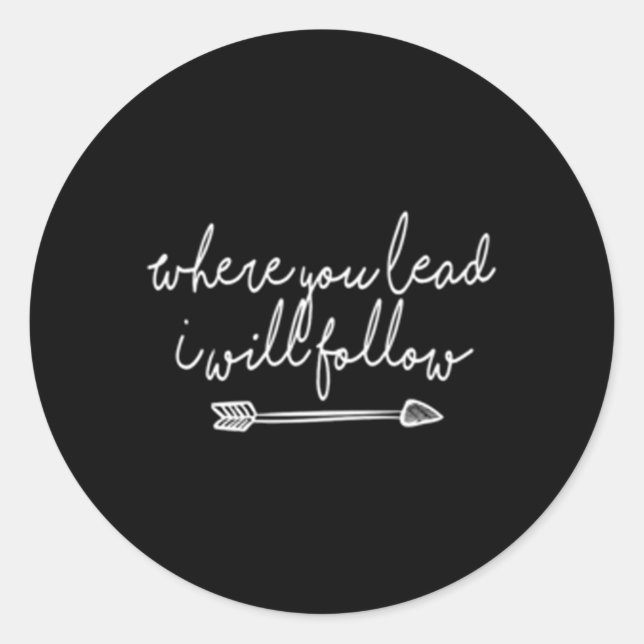 Adesivo Onde Você Liderar Eu Seguirei (Frente)