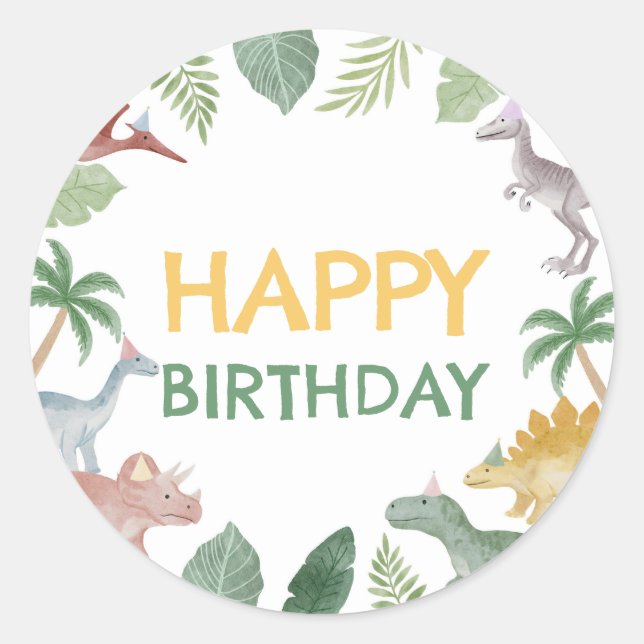 Adesivo One A Saurus Dinosaur Boy Square (Frente)