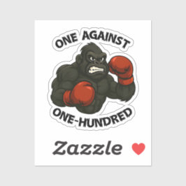 Adesivo One Against One Hundred – Gorilla Boxing Workout