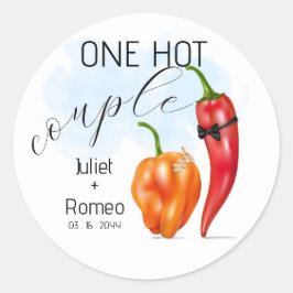 Adesivo One Hot Couple Hot Pepper Wedding