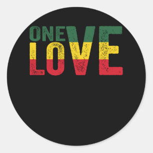 Adesivo One Love Jamaican Rasta Reggae