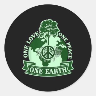 Adesivo One Love One Peace One Earth Day
