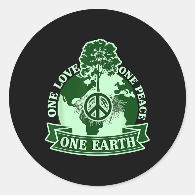 Adesivo One Love One Peace One Earth Day (Frente)