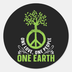 Adesivo One Love One Pessoas One Earth International Day O