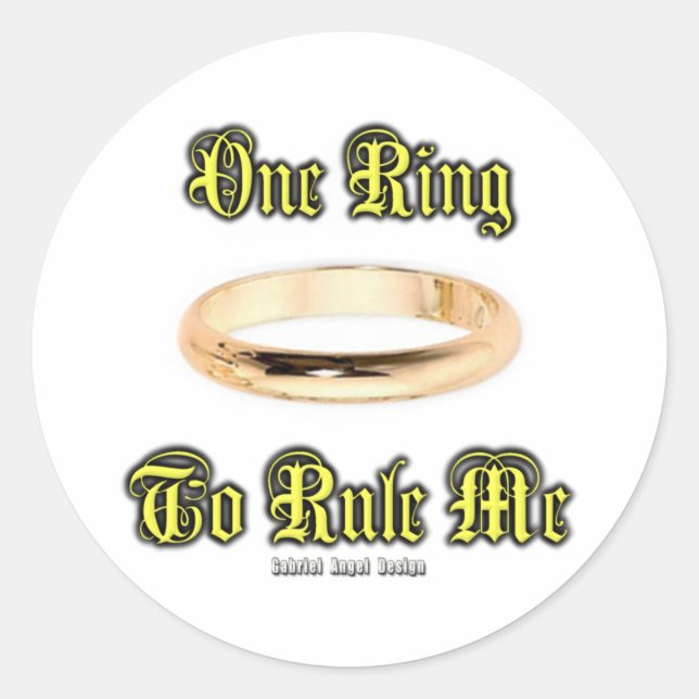 Adesivo One Ring to Rule Me (Frente)