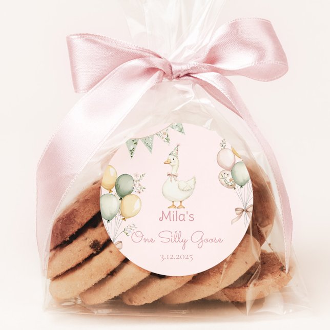 Adesivo One Silly Goose Girl 1st Birthday (Criador carregado)