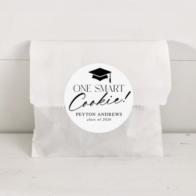 Adesivo One Smart Cookie Graduation Label (Criador carregado)