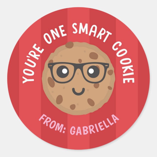 Adesivo One Smart Cookie Valentine's Day Sticker (Frente)