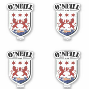 Adesivo O'Neill Crest Tradução e Significado Irlandês (x4)