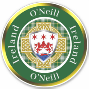 Adesivo O'Neill Irish Shield/Celtic Cross Personalizado