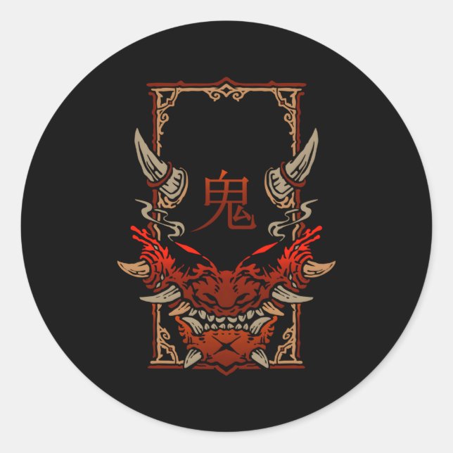Adesivo Oni Hannya Ghost Japonês (Frente)