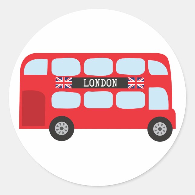 Adesivo Ônibus de dois andares em Londres (Frente)