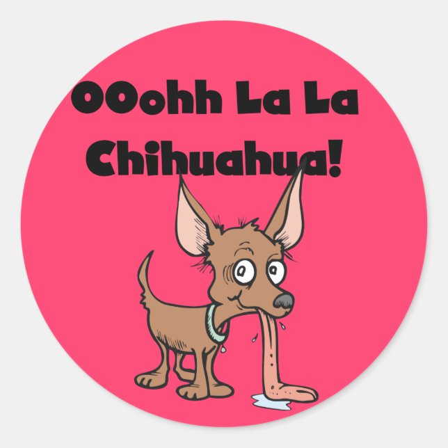 Adesivo Oohhh La Chihuahua T-shirts e presentes (Frente)