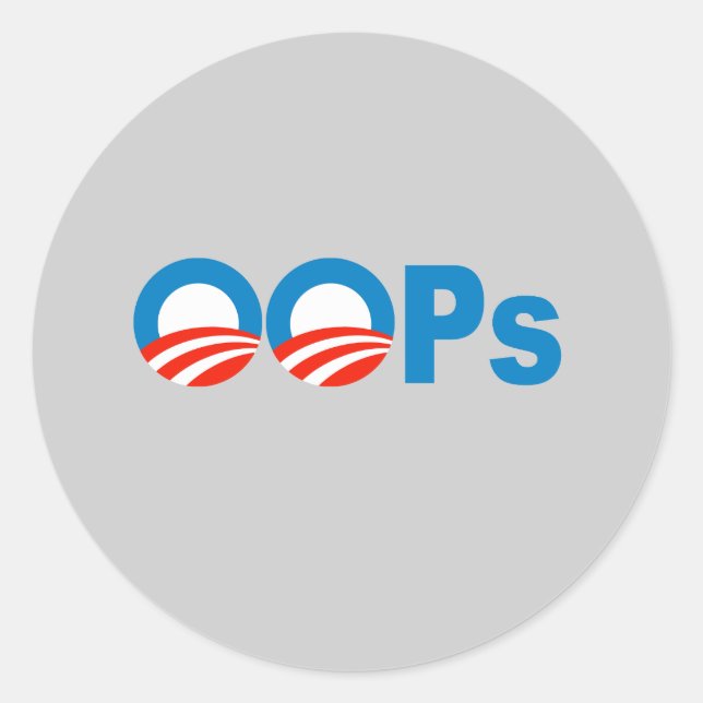 Adesivo Oops de Obama (Frente)