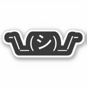 Adesivo Oops Shrug Emoticon ¯\_(シ)_/  Japonês Kaomoji