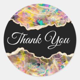 Adesivo Opal Design em preto Obrigado