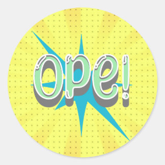 Adesivo Ope, Engraçado Gíria Midwest | Verde retroativo e