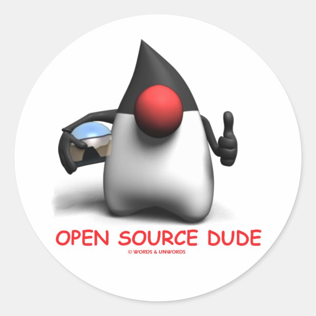 Adesivo Open Source Dude (Desenvolvedor de Software Duke) (Frente)