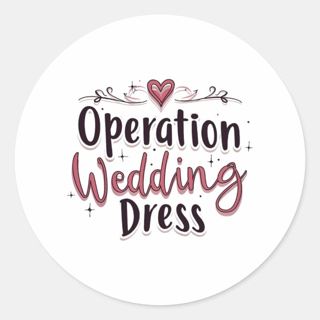 Adesivo Operação Casamento de Vestido Funny Bride Bachelor (Frente)